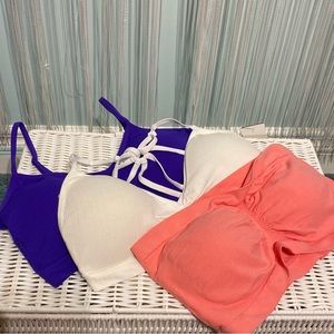 Set of Three Bandeau Bralettes NWT Size Medium